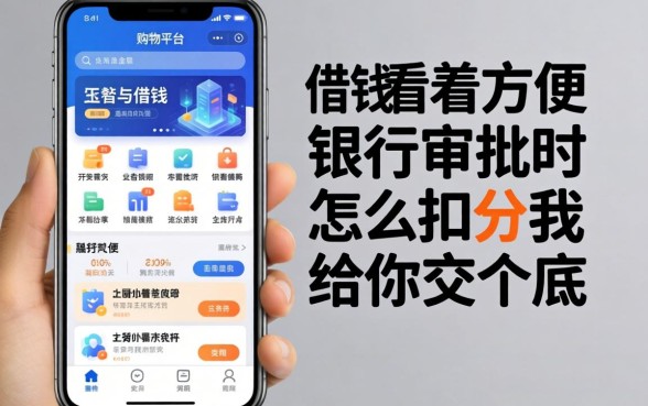 购物平台app借钱看着方便，银行审批时怎么扣分我给你交个底