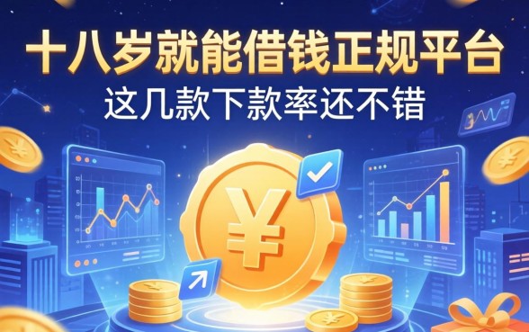 满十八岁就能借钱的正规平台，这几款下款率还不错