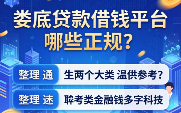 娄底贷款借钱平台哪些正规？整理两个大类供参考
