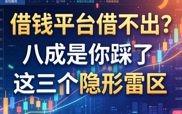 借钱平台借不出?八成是你踩了这三个隐形雷区