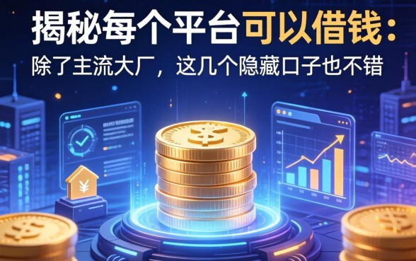 揭秘每个平台可以借钱：除了主流大厂，这几个隐藏口子也不错