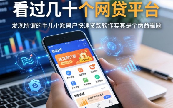 我看过几十个网贷平台，发现所谓的手机小额黑户快速贷款软件其实是个伪命题