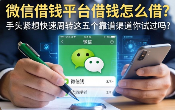 微信借钱平台借钱怎么借？手头紧想快速周转，这五个靠谱渠道你试过吗？