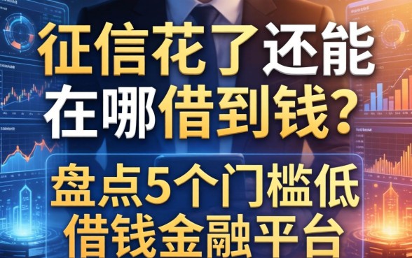 征信花了还能在哪借到钱？盘点5个门槛低的借钱金融平台