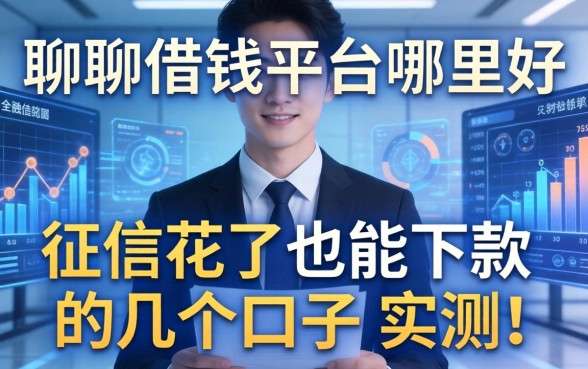 聊聊借钱平台哪里好：征信花了也能下款的几个口子实测