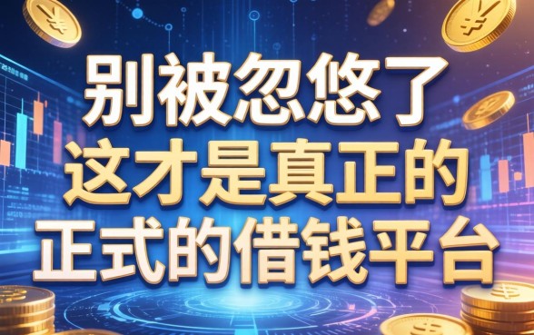 别被忽悠了，这才是真正的正式的借钱平台
