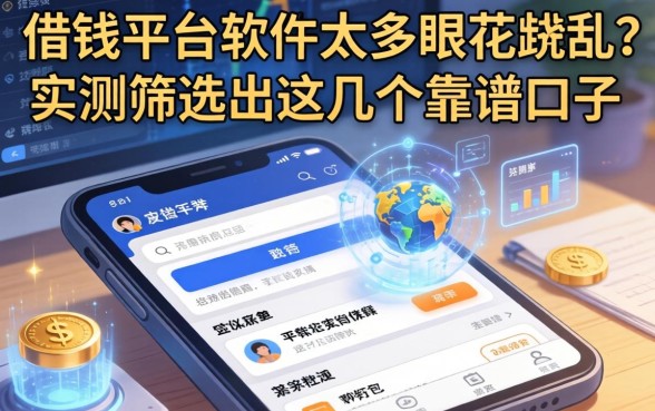 借钱平台软件太多眼花缭乱？实测筛选出这几个靠谱口子