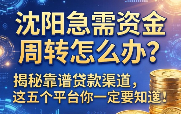 沈阳急需资金周转怎么办？揭秘靠谱贷款渠道，这五个平台你一定要知道！