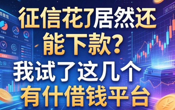 征信花了居然还能下款？我试了这几个有什借钱平台