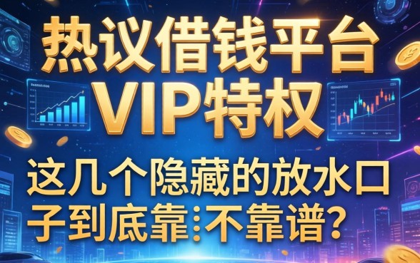 热议借钱平台的VIP特权：这几个隐藏的放水口子到底靠不靠谱？