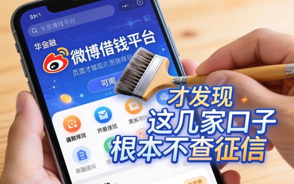刷到微博借钱平台页面才发现，这几家口子根本不查征信