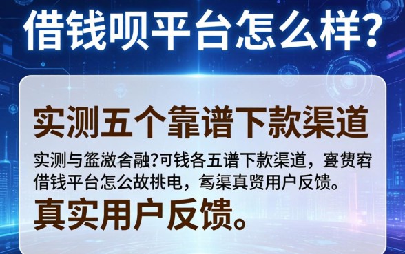 借钱呗平台怎么样？实测五个靠谱下款渠道与真实用户反馈