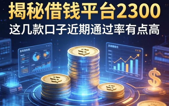 揭秘借钱平台2300：这几款口子近期通过率有点高