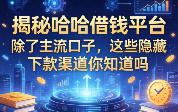 揭秘哈哈借钱平台：除了主流口子，这些隐藏下款渠道你知道吗
