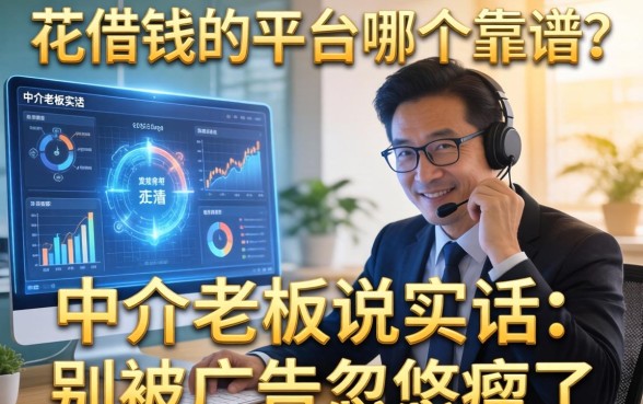 花借钱的平台哪个靠谱？中介老板说实话：别被广告忽悠瘸了