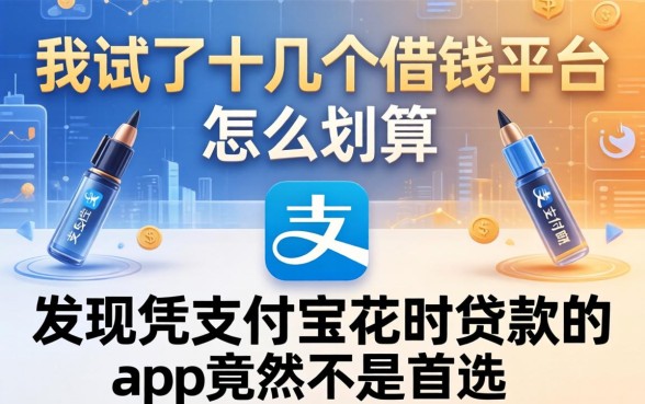我试了十几个借钱平台怎么划算，发现凭支付宝花呗贷款的app竟然不是首选