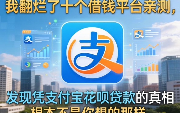 我翻烂了十个借钱平台亲测，发现凭支付宝花呗贷款的真相根本不是你想的那样