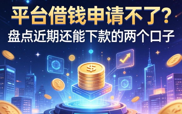 平台借钱申请不了？盘点近期还能下款的两个口子