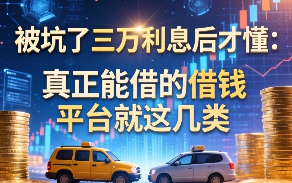被坑了三万利息后才懂：真正能借的借钱平台就这几类