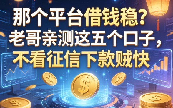 那个平台借钱稳？老哥亲测这五个口子，不看征信下款贼快