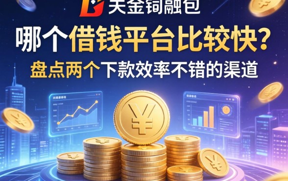 哪个借钱平台比较快？盘点两个下款效率不错的渠道