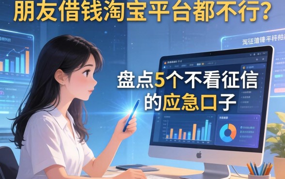 朋友借钱淘宝平台都不行？盘点5个不看征信的应急口子