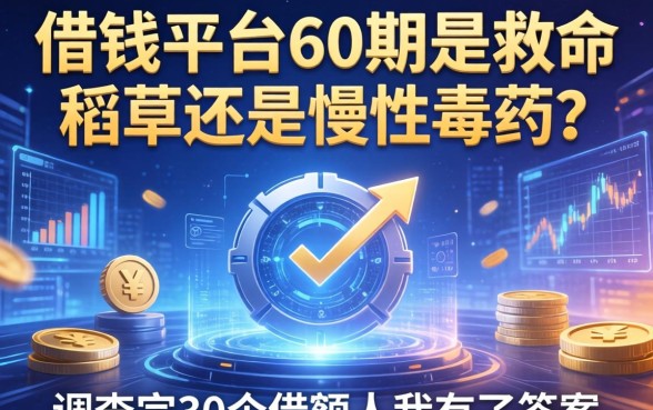 借钱平台60期是救命稻草还是慢性毒药？调查完30个借款人我有了答案