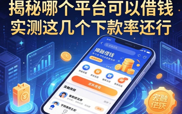 揭秘在哪个平台可以借钱，实测这几个下款率还行