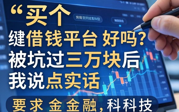 买个借钱平台好吗？被坑过三万块后我说点实话