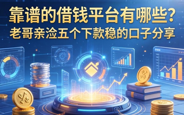 靠谱的借钱平台有哪些？老哥亲测五个下款稳的口子分享