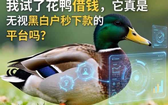 我试了花鸭借钱，它真是无视黑白户秒下款的平台吗？