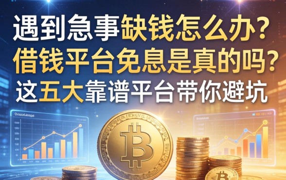 遇到急事缺钱怎么办？借钱平台免息是真的吗？这五大靠谱平台带你避坑