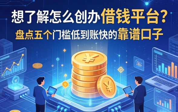 想了解怎么创办借钱平台？盘点五个门槛低到账快的靠谱口子