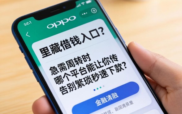 OPPO手机里藏着借钱入口？急需周转时，哪个平台能让你告别繁琐秒速下款？
