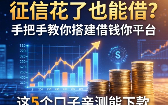 征信花了也能借？手把手教你搭建借钱的平台，这5个口子亲测能下款