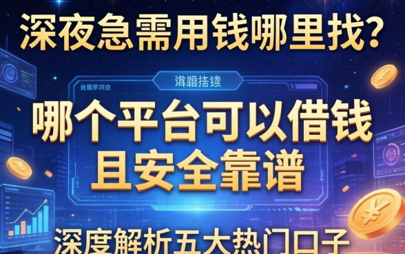 深夜急需用钱哪里找？哪个平台可以借钱且安全靠谱？深度解析五大热门口子