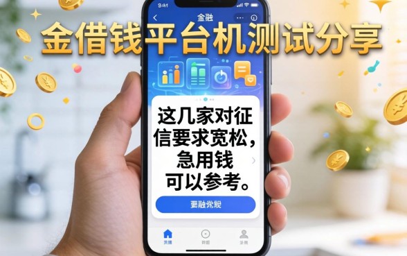 手机借钱平台实测分享：这几家对征信要求宽松，急用钱的可以参考