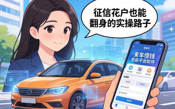 聊聊那些有车借钱平台软件，征信花户也能翻身的实操路子