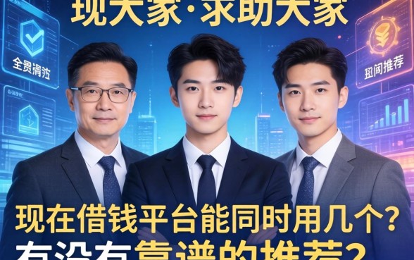 求助大家，现在借钱平台能同时用几个？有没有靠谱的推荐？