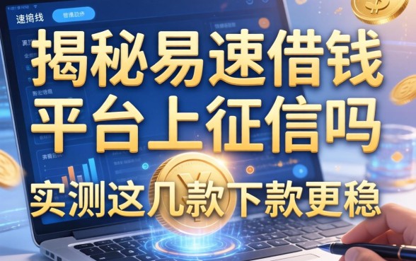 揭秘易速借钱平台上征信吗，实测这几款下款更稳