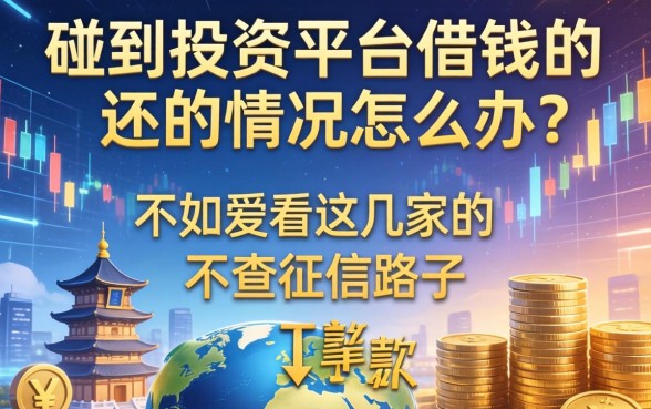 碰到投资平台借钱不还的情况怎么办？不如看看这几家不查征信的下款路子
