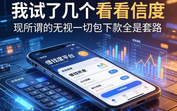 我试了几个不看信度的借钱平台，发现所谓的无视一切包下款全是套路