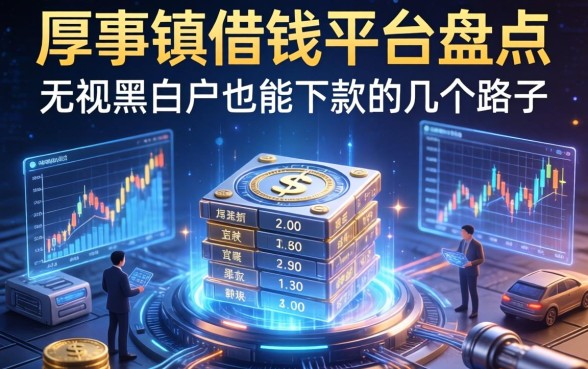 厚街镇借钱平台盘点：无视黑白户也能下款的几个路子