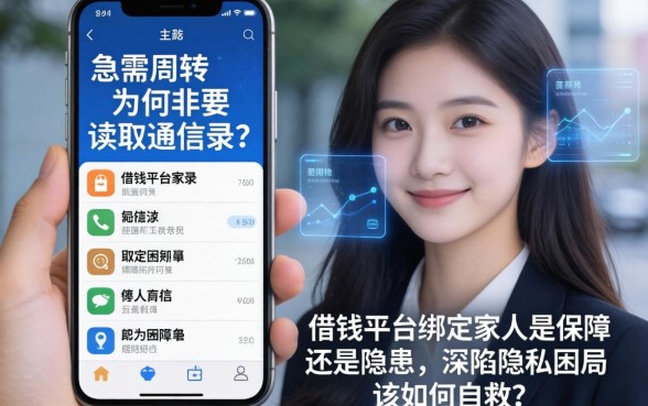 急需周转为何非要读取通讯录？借钱平台绑定家人是保障还是隐患，深陷隐私困局该如何自救？
