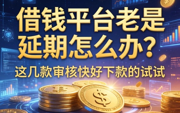 借钱平台老是延期怎么办？这几款审核快好下款的试试