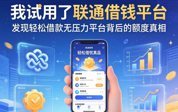 我试用了联通借钱平台，发现轻松借款无压力平台背后的额度真相