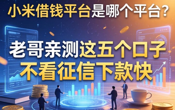 小米借钱平台是哪个平台？老哥亲测这五个口子不看征信下款快
