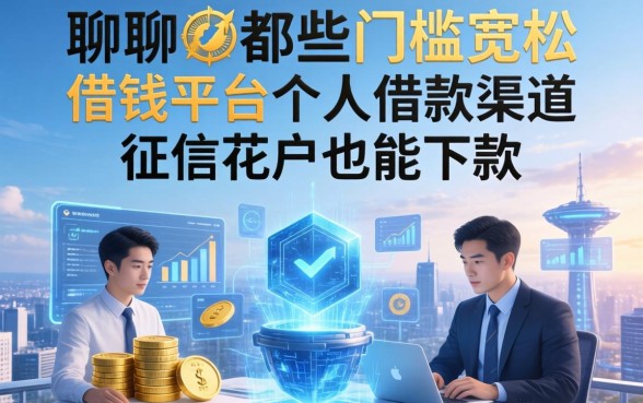 聊聊那些门槛宽松的借钱平台个人借款渠道，征信花户也能下款