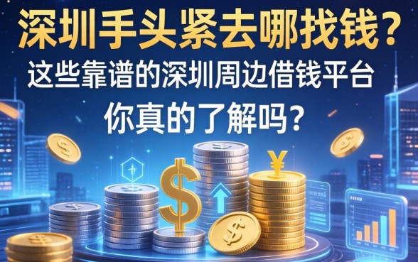 深圳手头紧去哪找钱？这些靠谱的深圳周边借钱平台你真的了解吗？