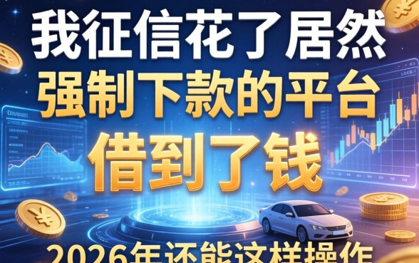我征信花了居然在强制下款的平台借到了钱，2026年还能这样操作？